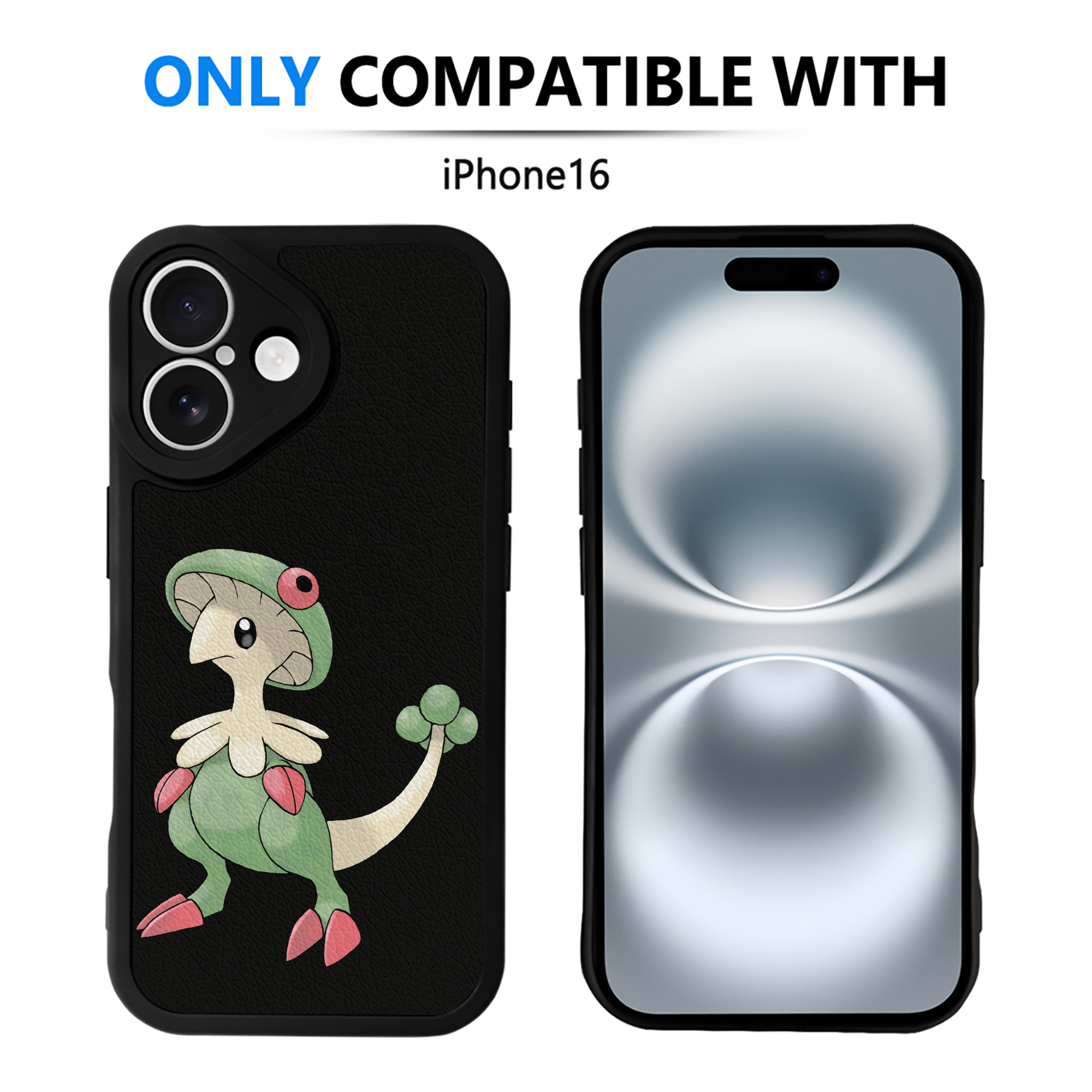 （画像用） ポケットモンスター Pokémon 【iPhone 16シリーズ対応】シリコンスマホケース（レザー調） 材質：シリコン
